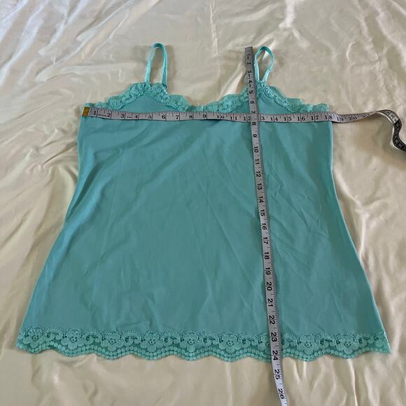 Fashion Bug Teal Lace Trim Cami Tank Y2K 2000s - Picture 5 of 5